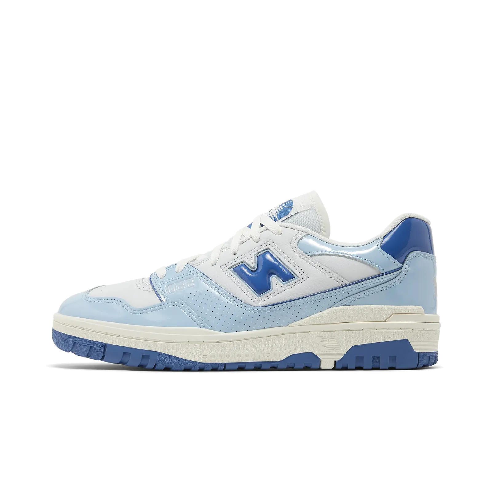 New Balance 550 Chrome Blue Patent New Balance shoe varieties