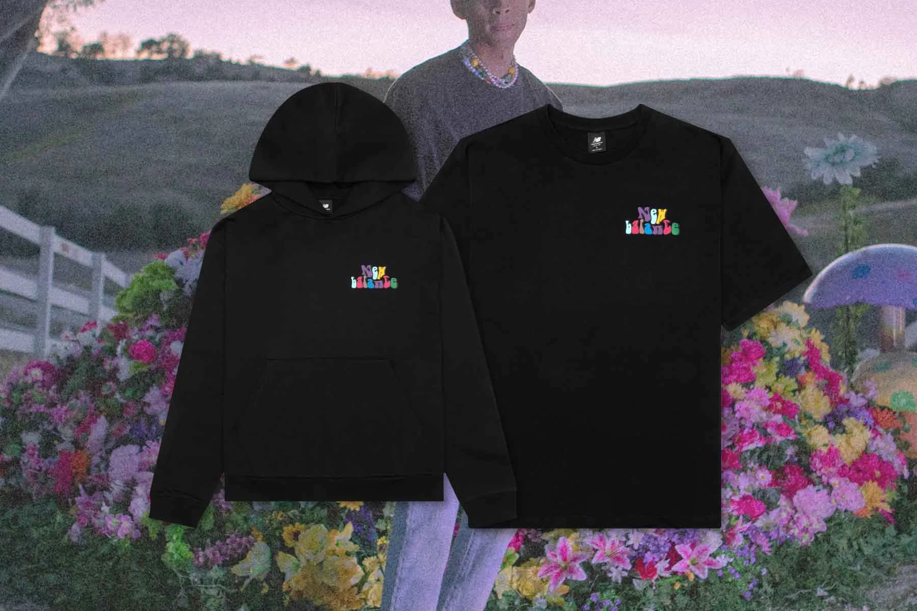 New Balance x Jaden Smith Tee 'Trippy Summer' - Black New Balance Arch Support Sneakers