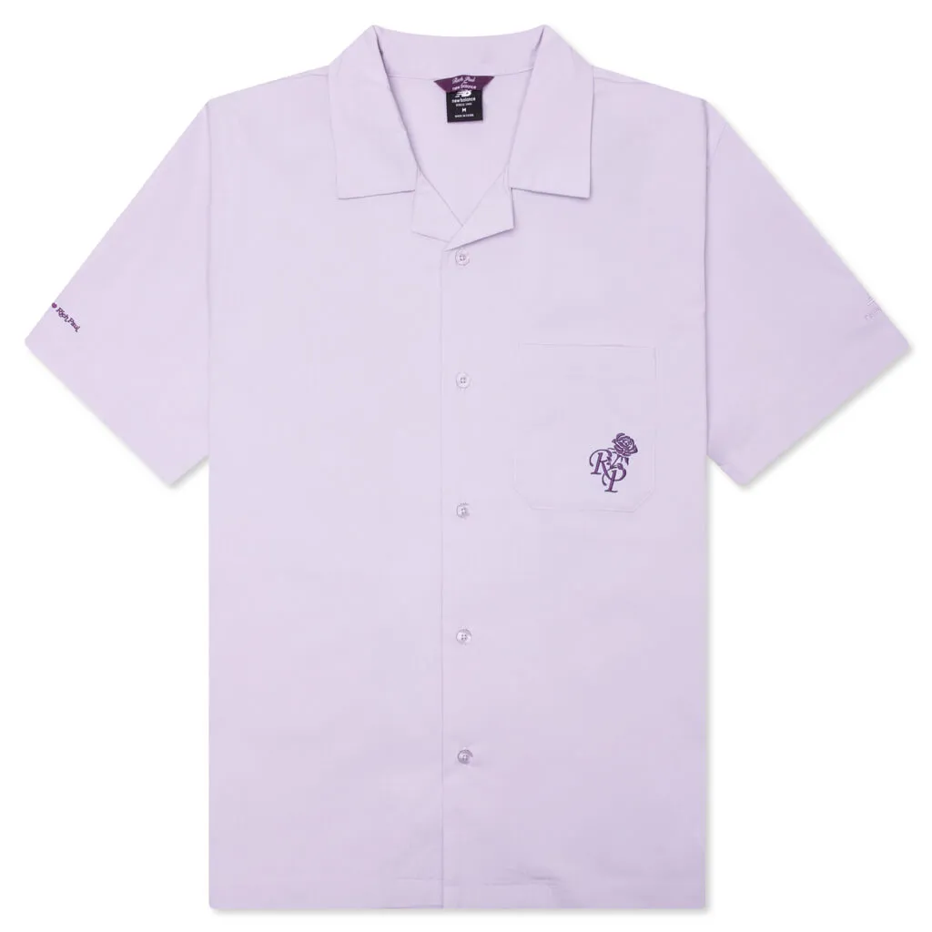 New Balance x Rich Paul Collar Shirt - Grey Violet New Balance shoes for walking and running