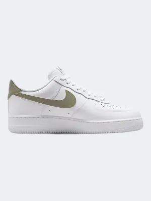 Nike Air Force 1 07 Men Lifestyle Shoes White/Light Army Essential mens casual shoes for comfort