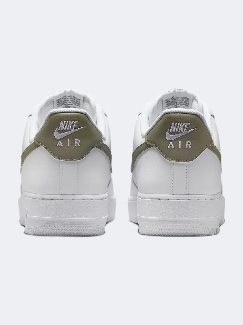 Nike Air Force 1 07 Men Lifestyle Shoes White/Light Army Mens Urban Style Comfort Shoes