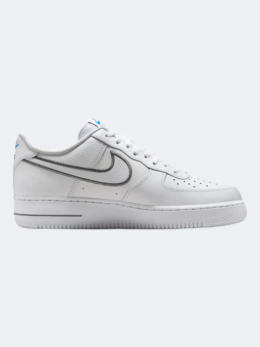 Nike Air Force 1 &#39;07 Men Lifestyle Shoes White/Grey/Blue Essential mens casual shoes for comfort