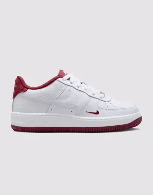 Nike Air Force 1 Grade School Boys'&nbsp;"White/Team Red" Nike lightweight shoes for daily running