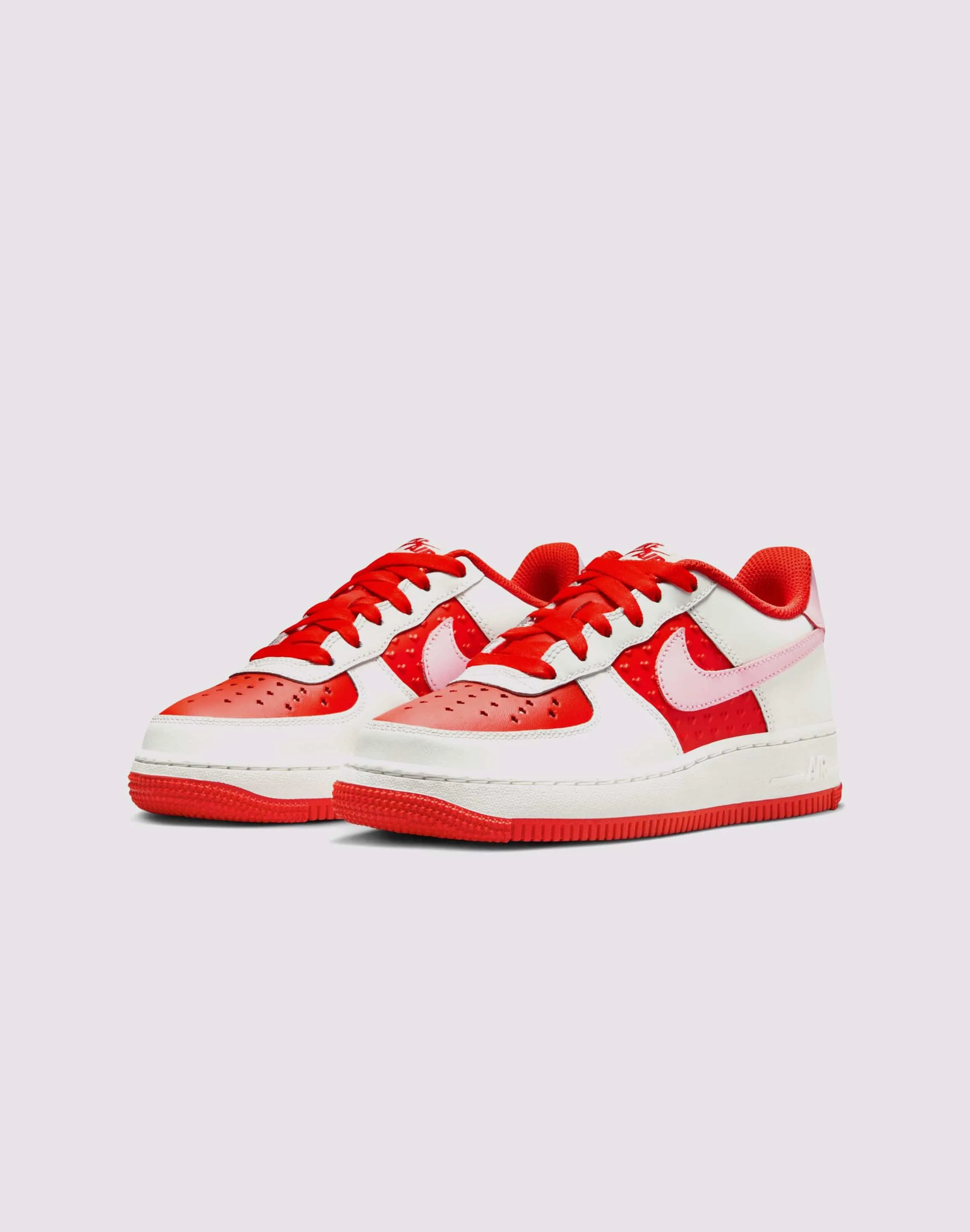 Nike Air Force 1 Grade School Girls' "Summit White/Pink Foam/Lt Crimson" Air Max Comfort