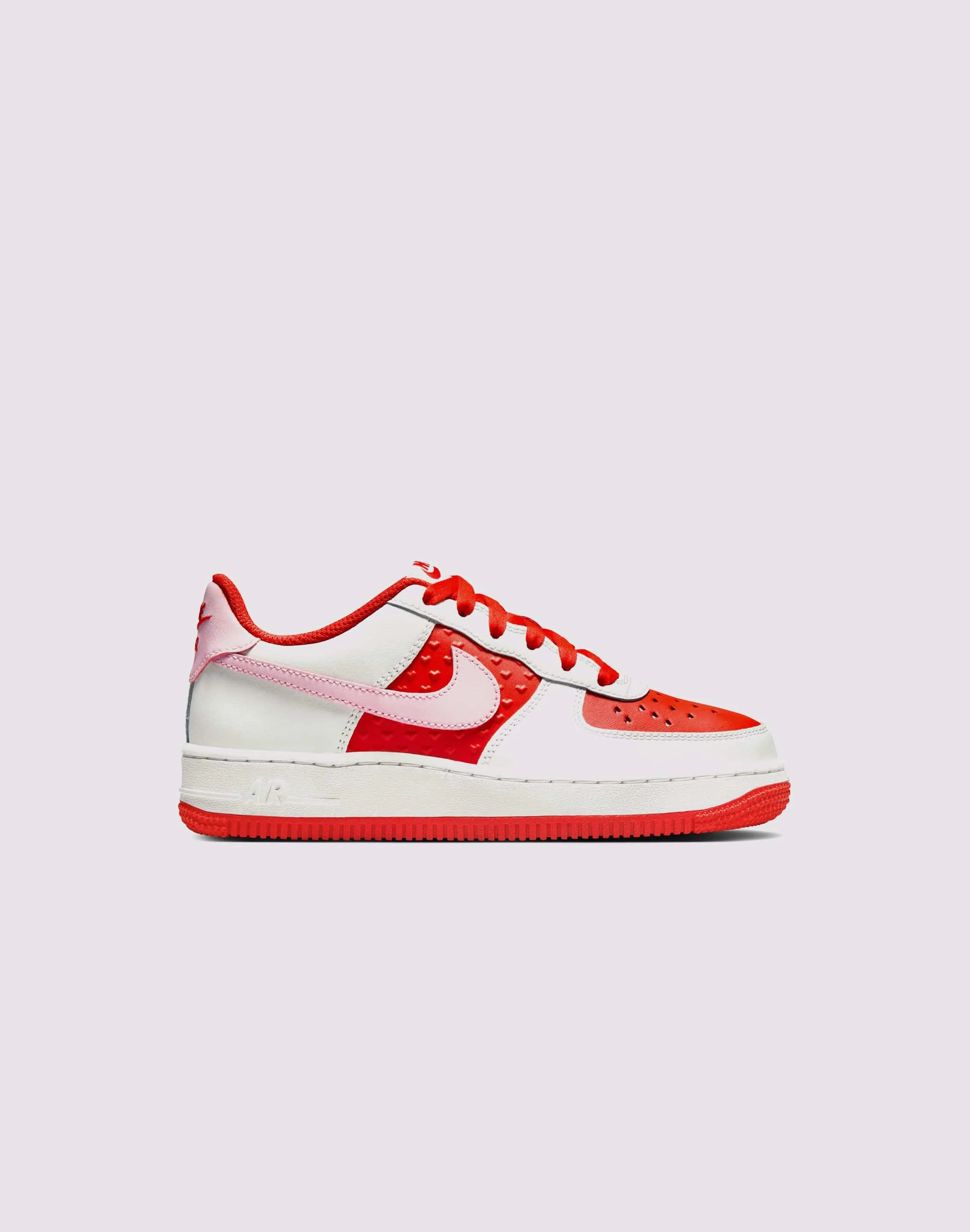 Nike Air Force 1 Grade School Girls' "Summit White/Pink Foam/Lt Crimson" Nike Air Force 1 design