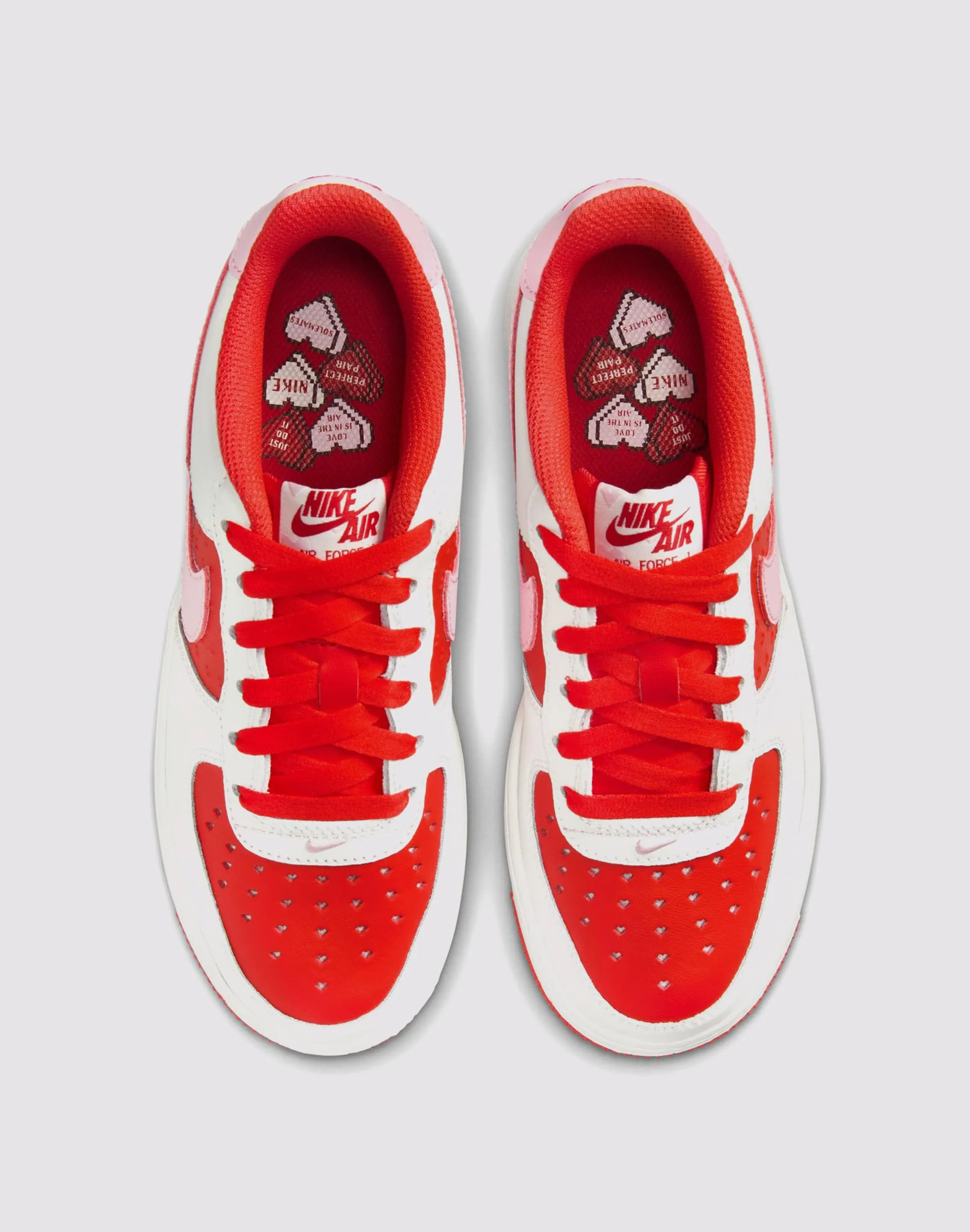 Nike Air Force 1 Grade School Girls' "Summit White/Pink Foam/Lt Crimson" Air Max Comfort