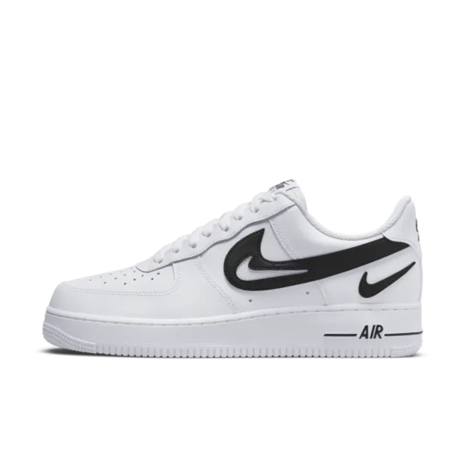 Nike Air Force 1 Low '07 FM Cut Out Swoosh White Black Nike popular styles with traction soles