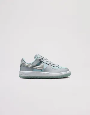 Nike Air Force 1 Low EasyOn Toddler Girls' "Pure Platinum/Metallic Silver" Nike Air Force 1 design