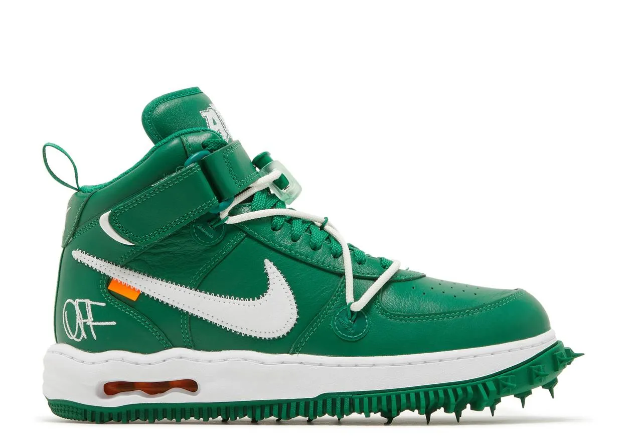 Nike Air Force 1 Mid Off-White Pine Green Nike athletic shoes with flyknit design