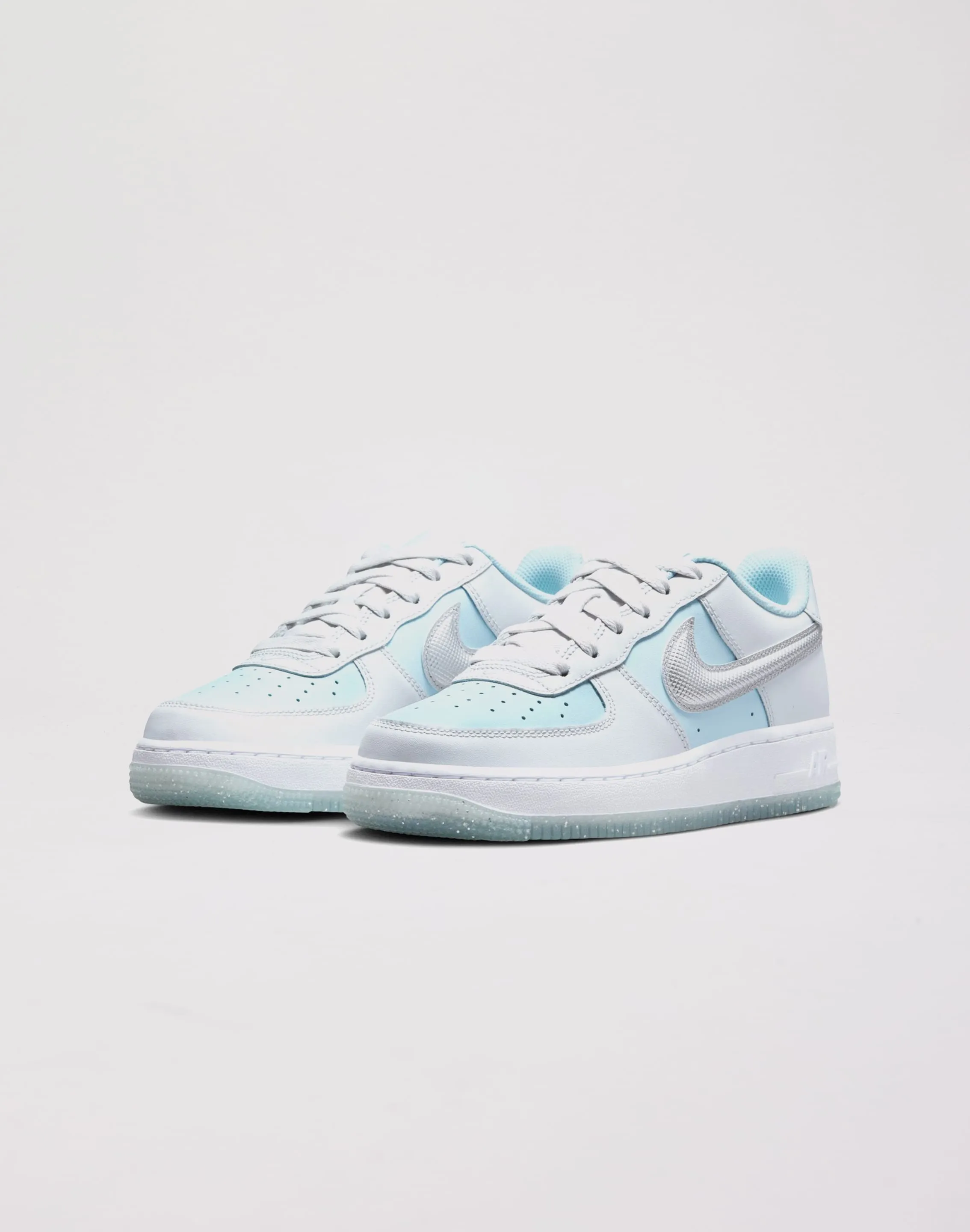 Nike Air Force 1 Preschool Girls' "Pure Platinum/Mtlc Silver" Air Max Comfort