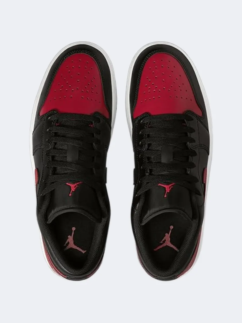 Nike Air Jordan 1 Low Men Lifestyle Shoes Black/Red Mens Urban Style Comfort Shoes