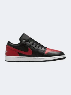 Nike Air Jordan 1 Low Men Lifestyle Shoes Black/Red Essential mens casual shoes for comfort