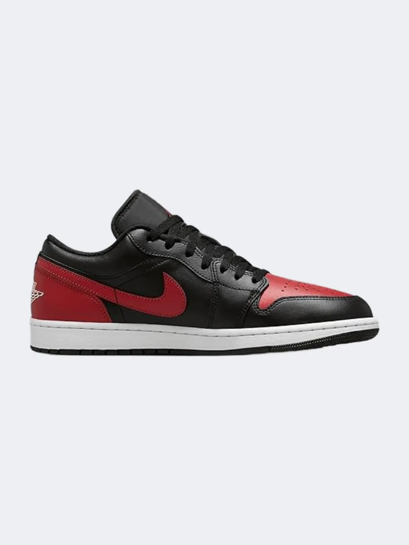 Nike Air Jordan 1 Low Men Lifestyle Shoes Black/Red Essential mens casual shoes for comfort
