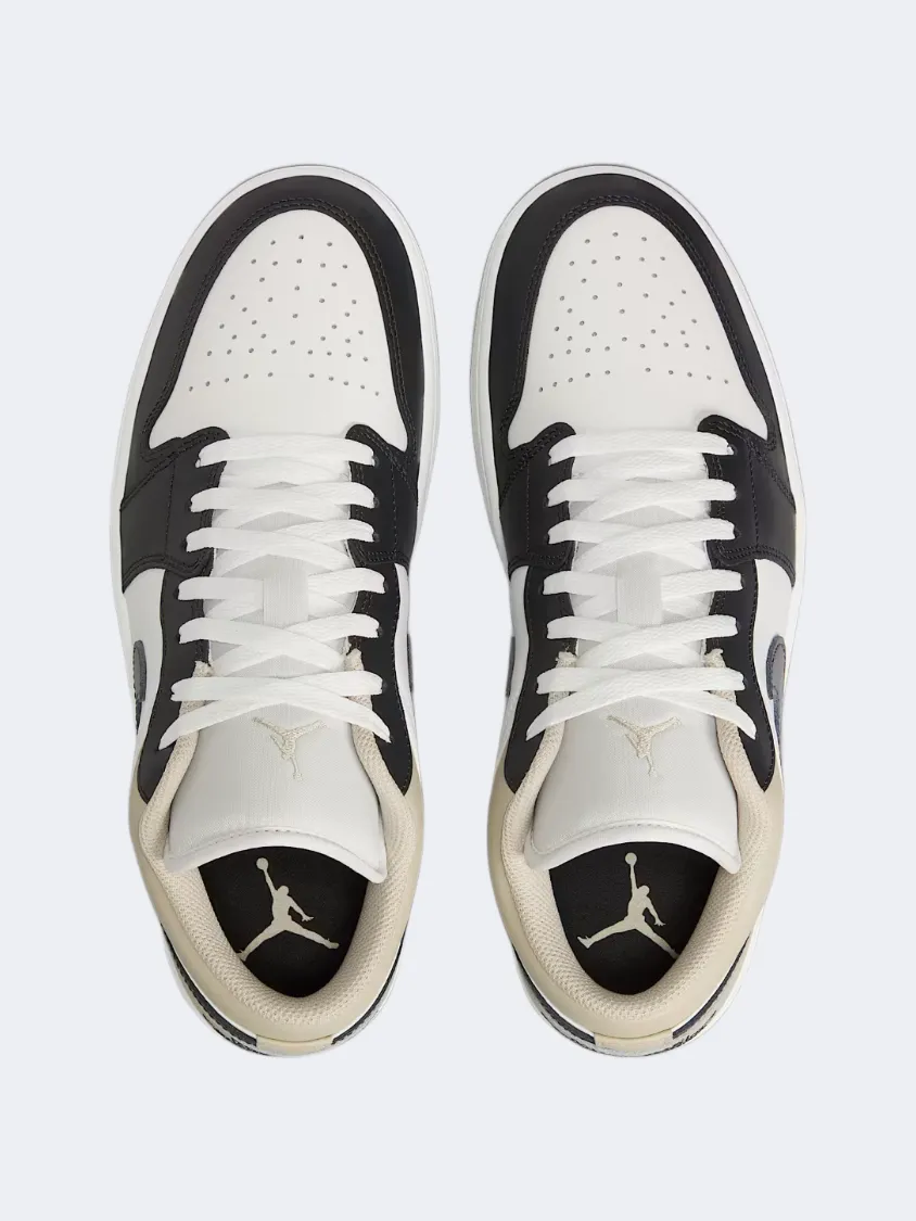 Nike Air Jordan 1 Low Men Lifestyle Shoes White/Off Noir Mens Urban Style Comfort Shoes