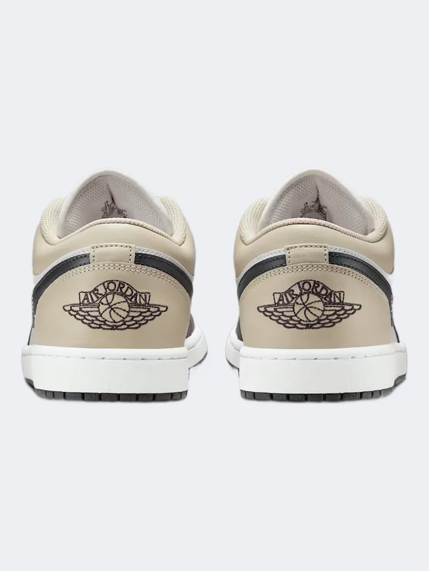 Nike Air Jordan 1 Low Men Lifestyle Shoes White/Off Noir Mens Urban Style Comfort Shoes