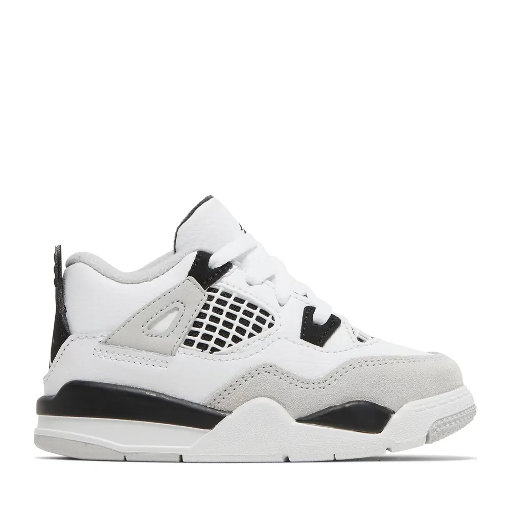 NIKE AIR JORDAN4 RETRO MILITARY BLACK TODDLER (NEW) Preschool sneakers for young kids