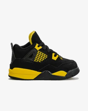 NIKE AIR JORDAN4 RETRO YELLOW THUNDER TODDLER (NEW) Preschool sneakers for young kids