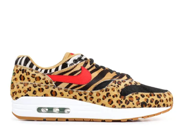 Nike Air Max 1 Atmos Animal Pack 2.0 (All Black Box) (2018) Nike athletic shoes with flyknit design