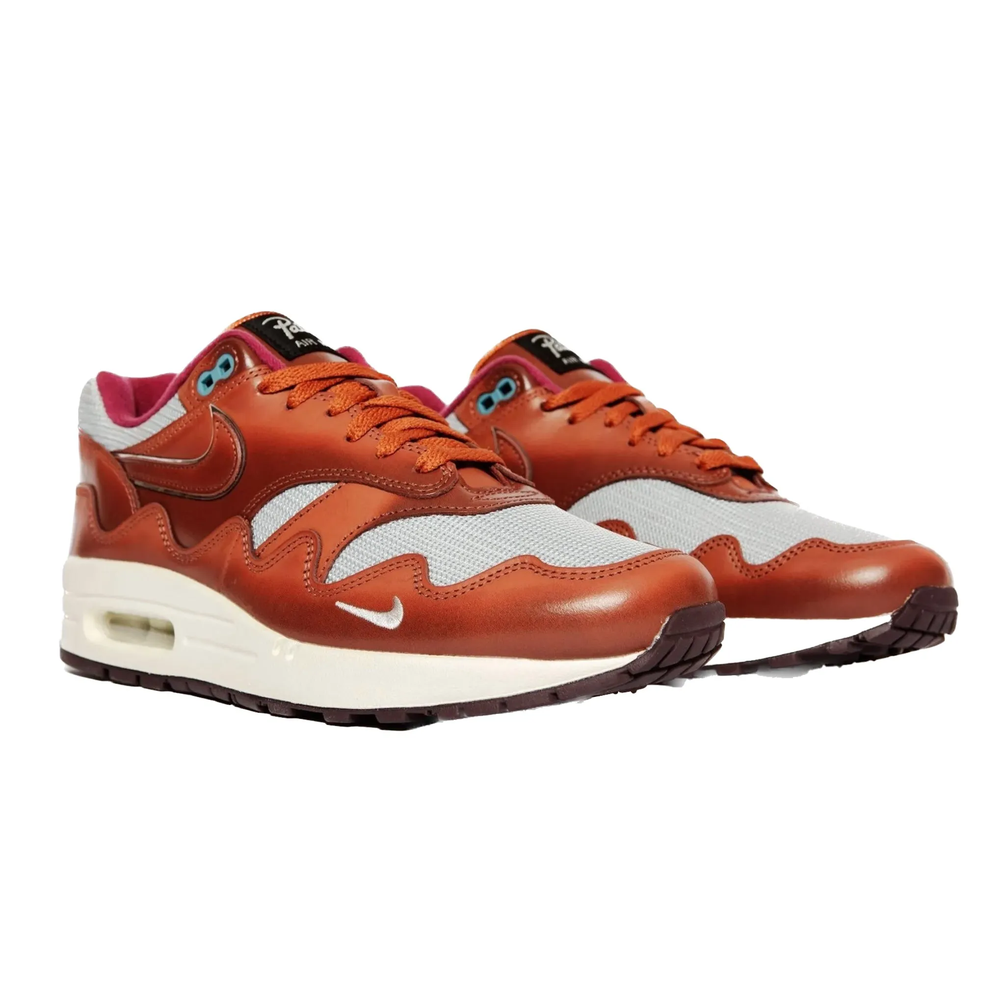 Nike Air Max 1 Patta The Next Wave Dark Russet Metallic Silver Pro Swing Golf Shoes