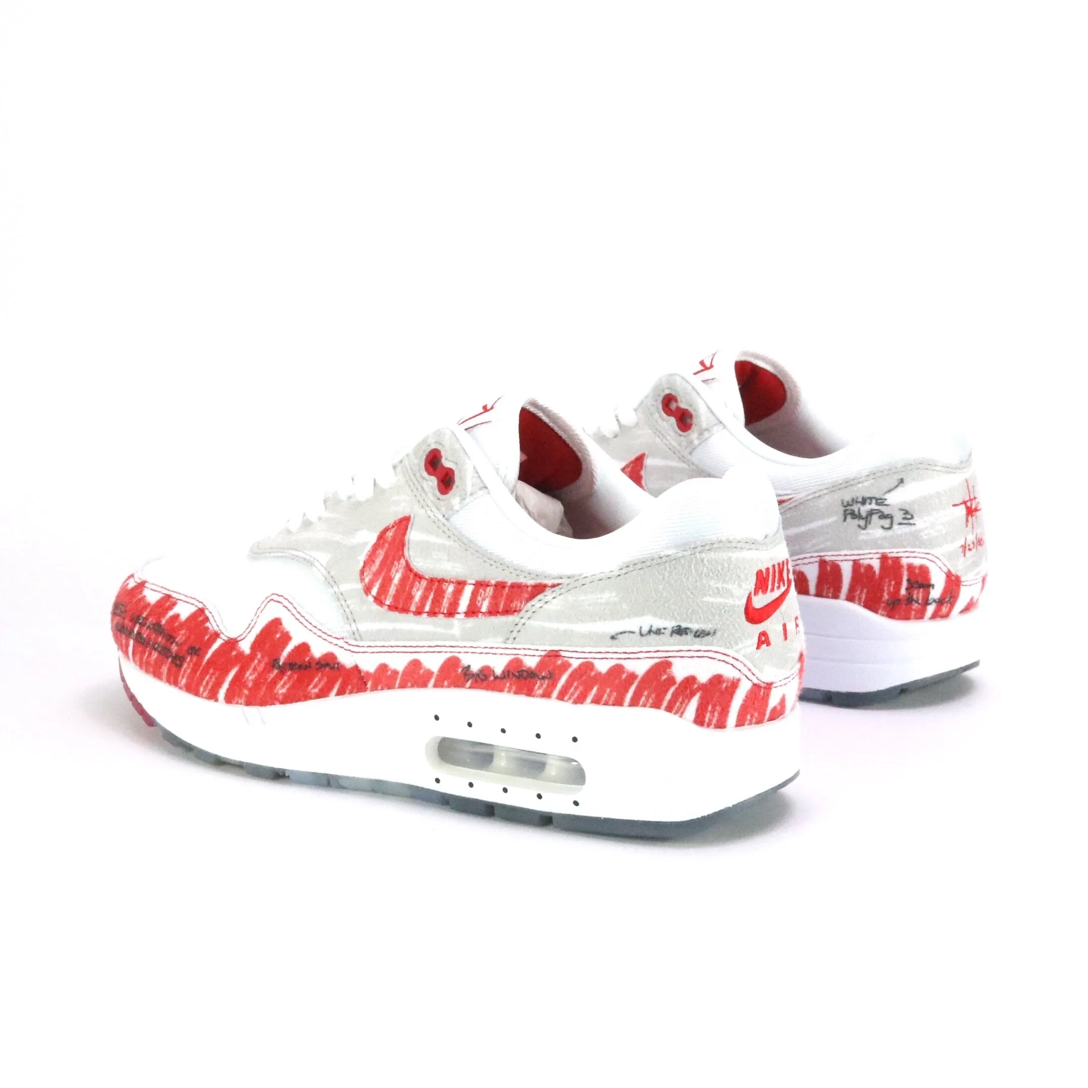 Nike Air Max 1 Tinker Sketch to Shelf White Sport Red Black Neutral Grey Pro Swing Golf Shoes