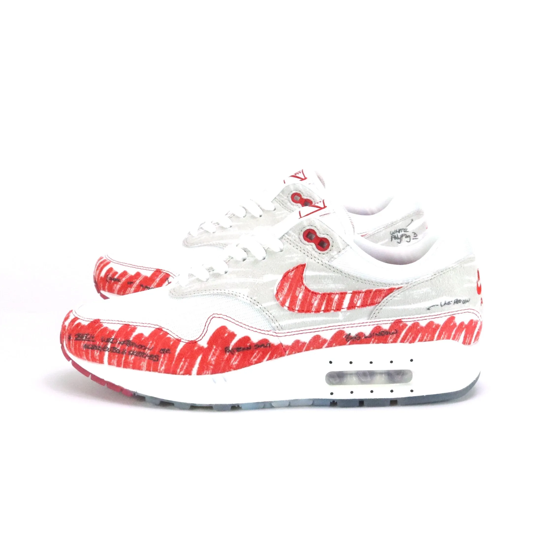 Nike Air Max 1 Tinker Sketch to Shelf White Sport Red Black Neutral Grey Pro Swing Golf Shoes