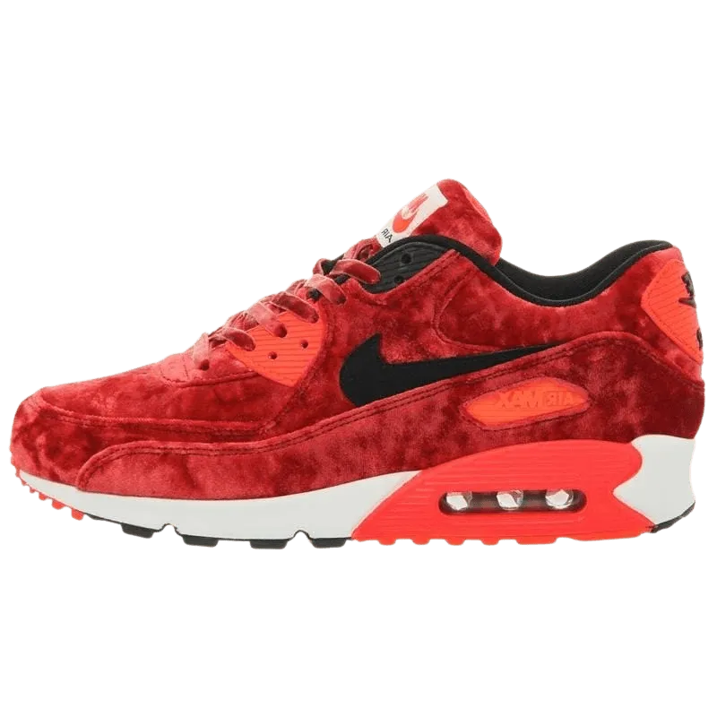 Nike Air Max 90 Anniversary Red Metallic Gold Nike Air Max sneakers with air cushioning design