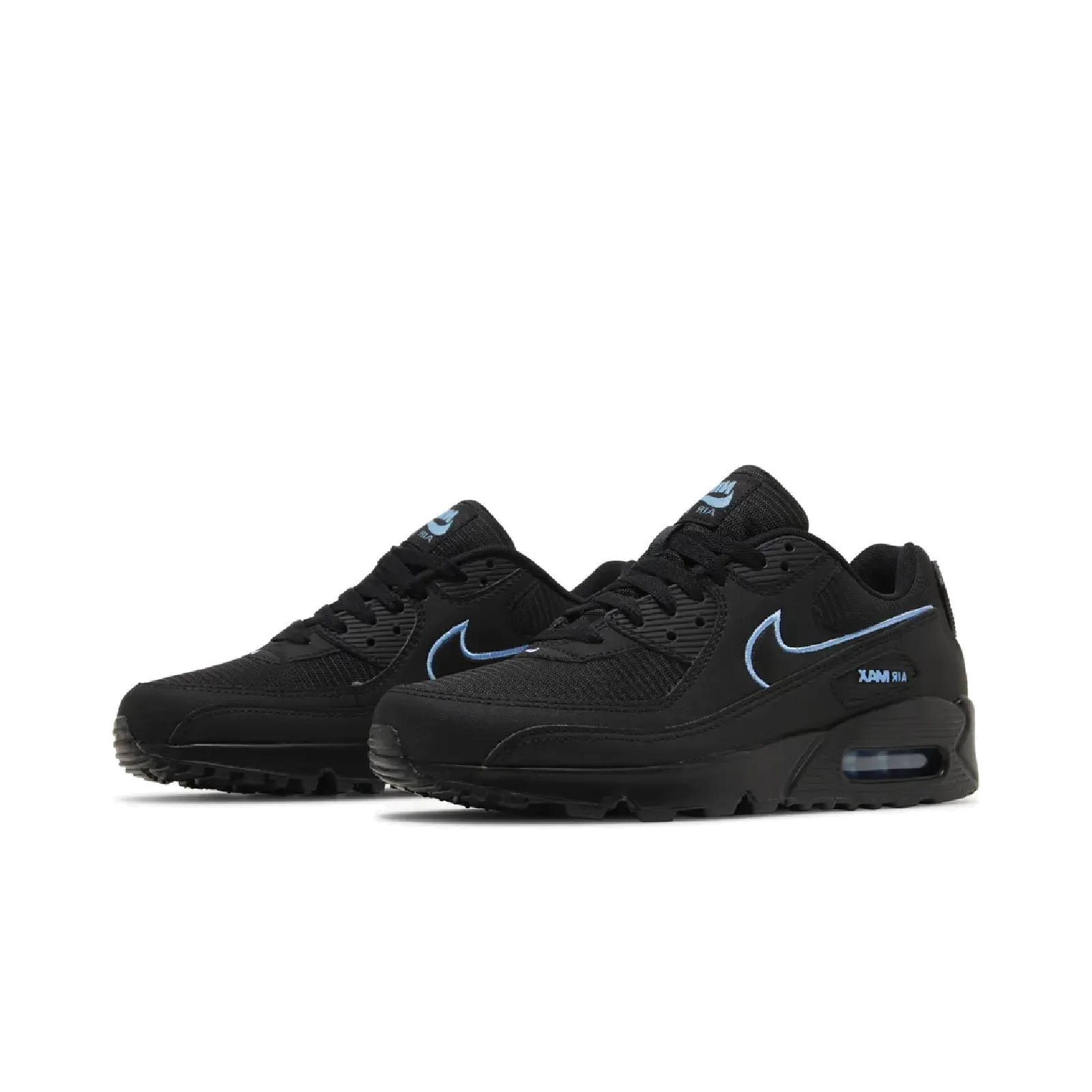 Nike Air Max 90 Black University Blue Nike Timeless Athletic Sneakers