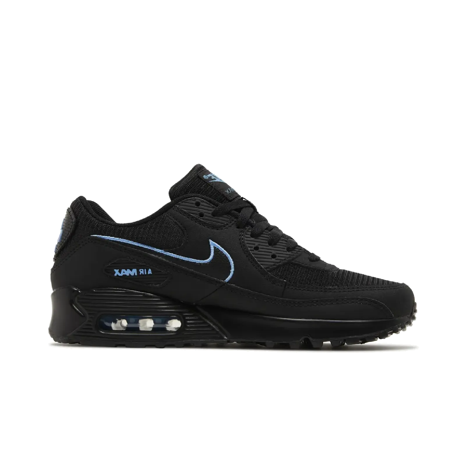 Nike Air Max 90 Black University Blue Nike Timeless Athletic Sneakers