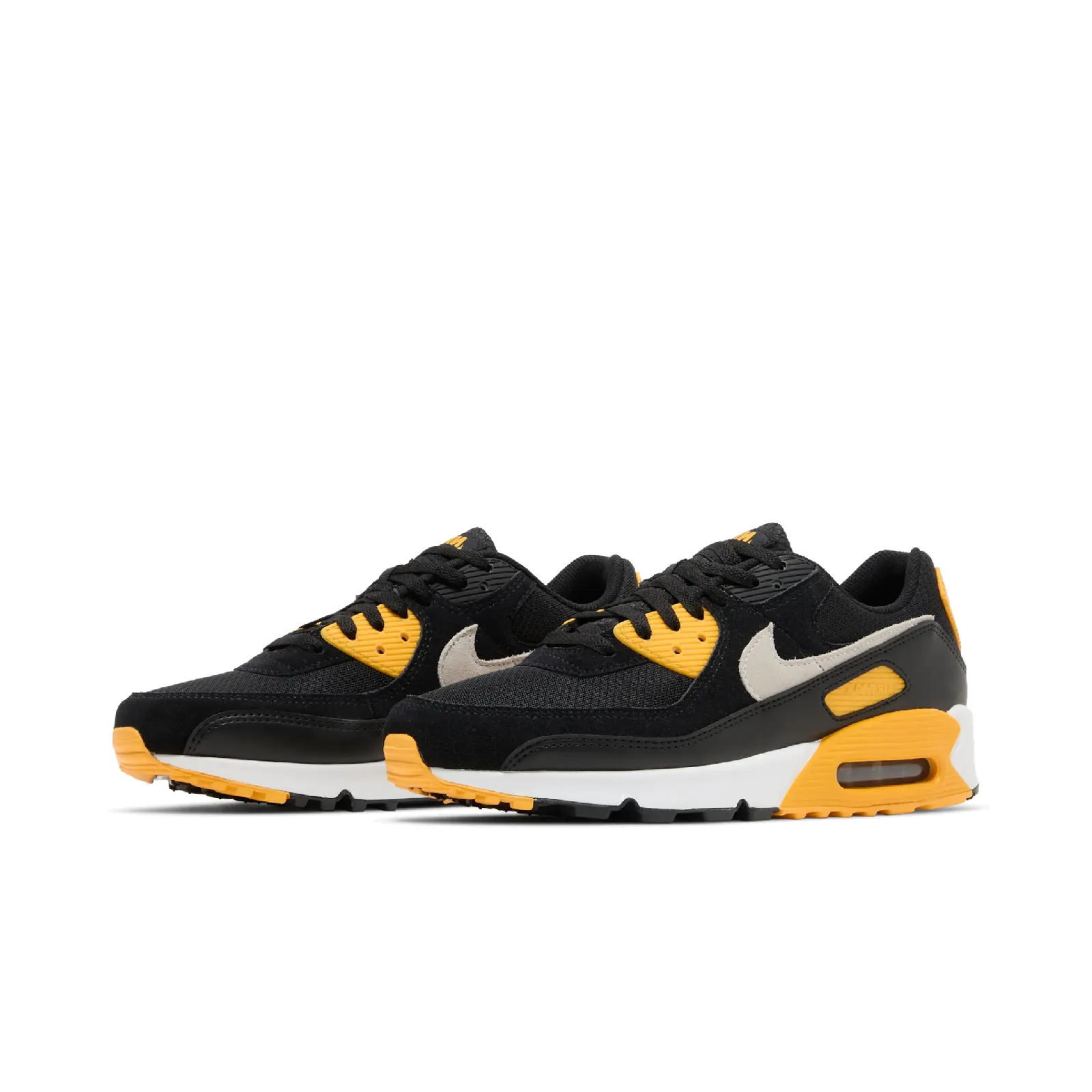 Nike Air Max 90 Black University Gold White Nike Timeless Athletic Sneakers