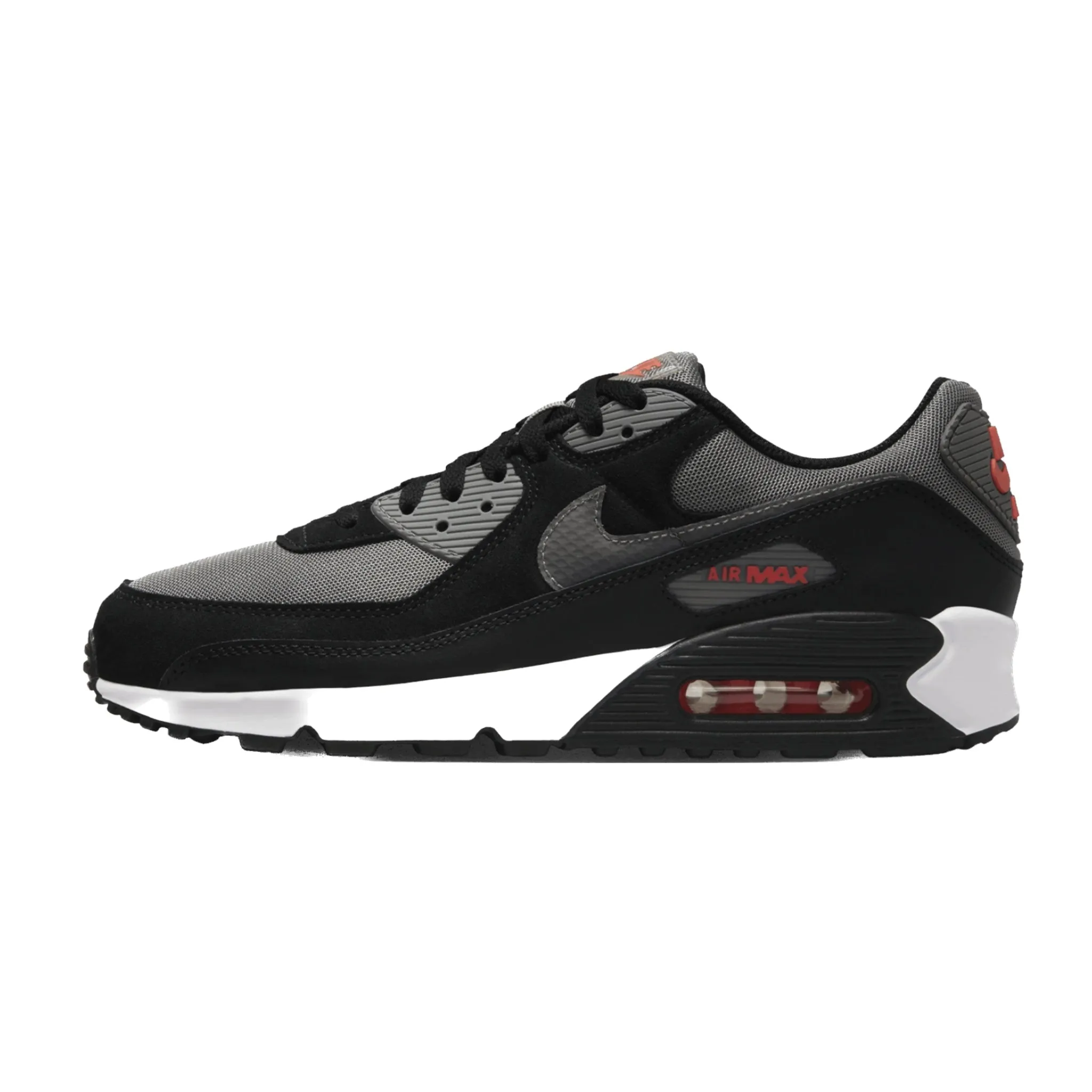Nike Air Max 90 Grey Black Red Navy Iconic Sneakers