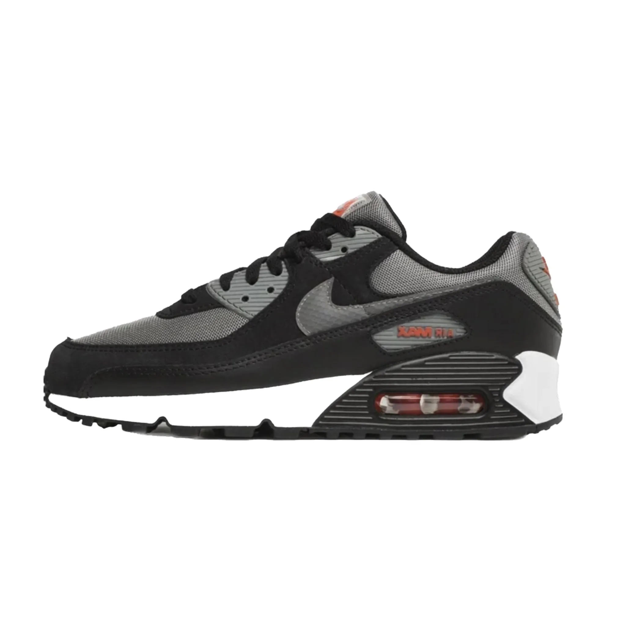 Nike Air Max 90 Grey Black Red Navy Nike Dunk sneakers with classic silhouette