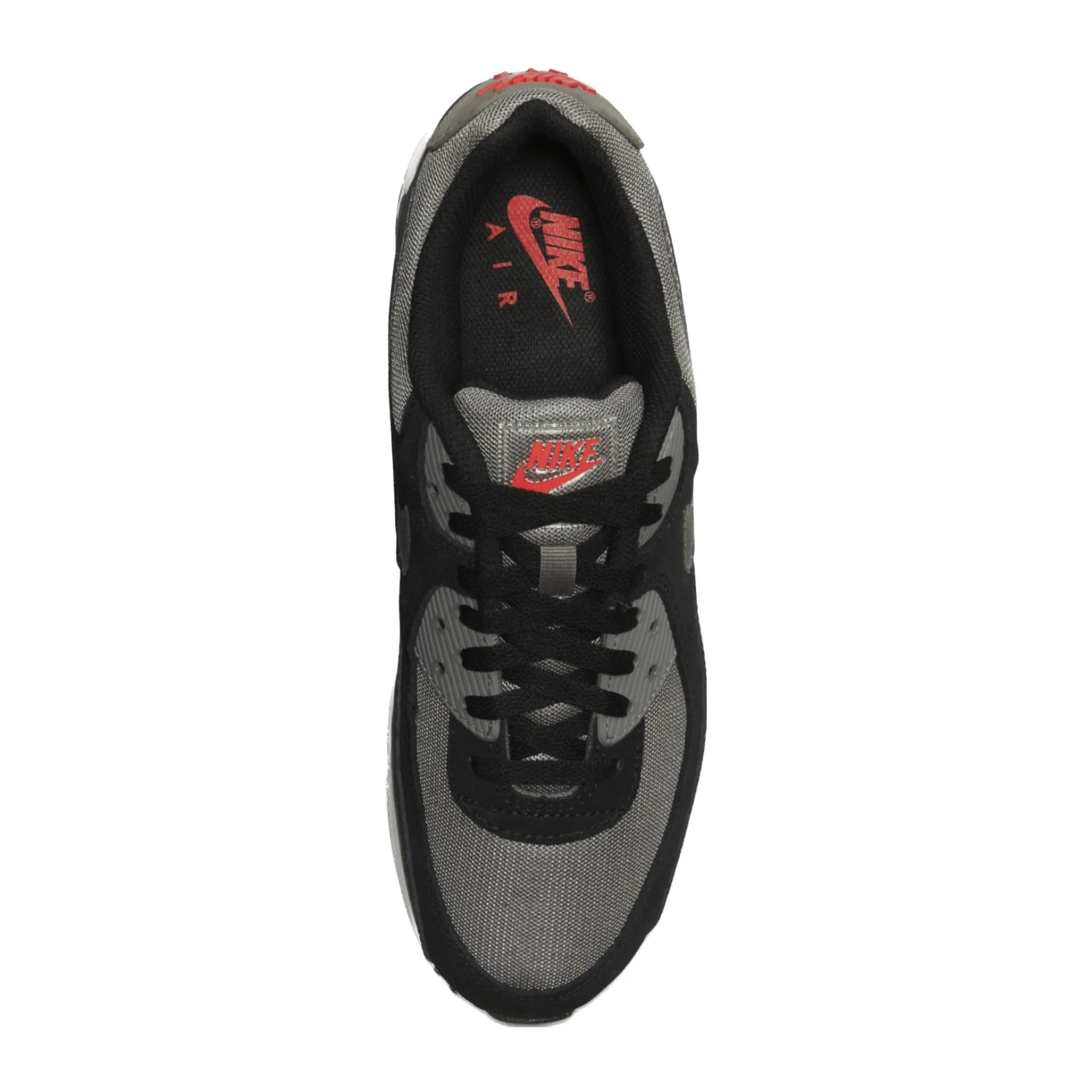 Nike Air Max 90 Grey Black Red Navy Iconic Sneakers