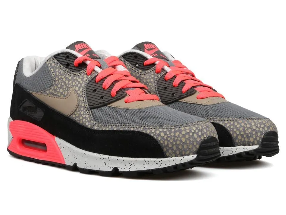 Nike Air Max 90 PRM Safari-Black-Grey Nike Air Max cushioned sneakers