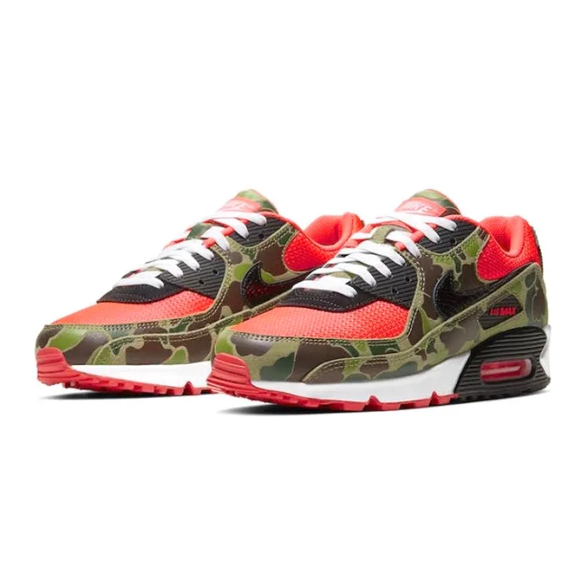 Nike Air Max 90 Reverse Duck Camo Infrared Black Baroque Pro Swing Golf Shoes