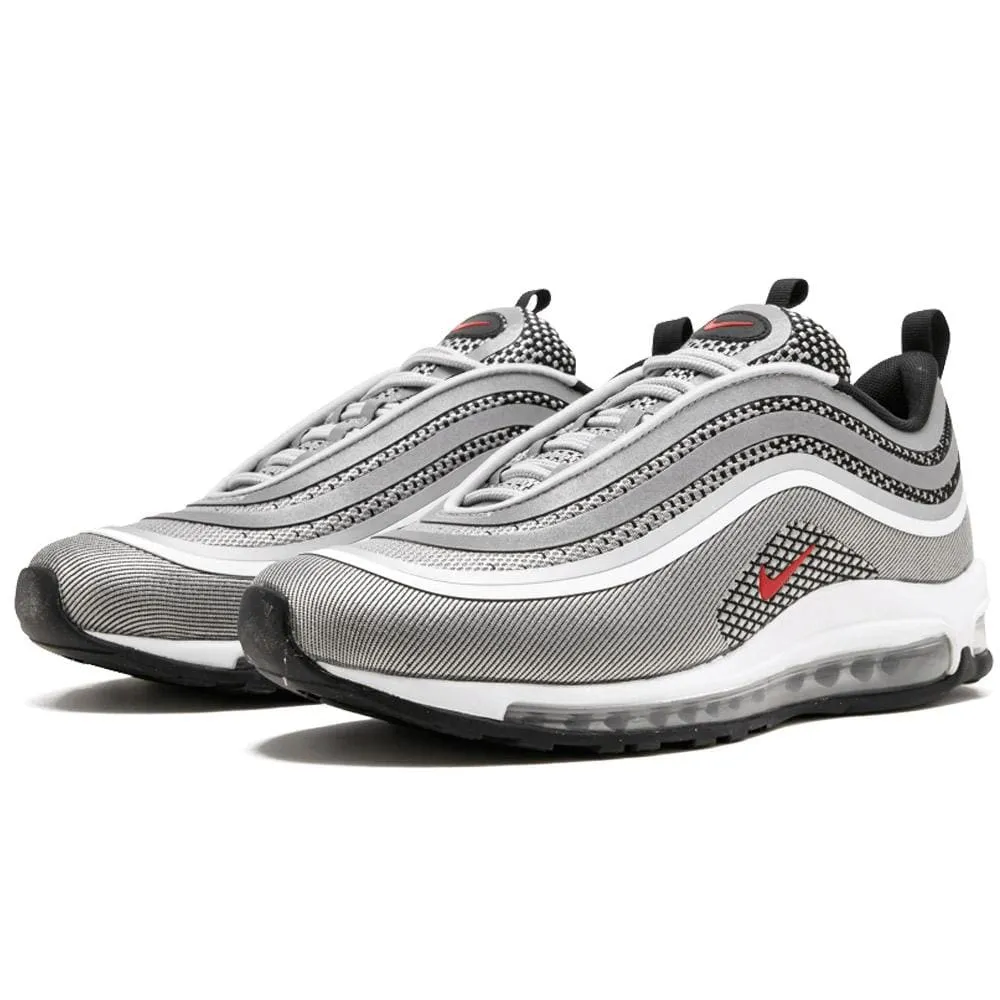 Nike Air Max 97 Ultra Metallic Silver-Varsity Red Nike Air Max cushioned sneakers