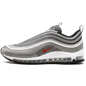 Nike Air Max 97 Ultra Metallic Silver-Varsity Red Nike Air Max sneakers with air cushioning design