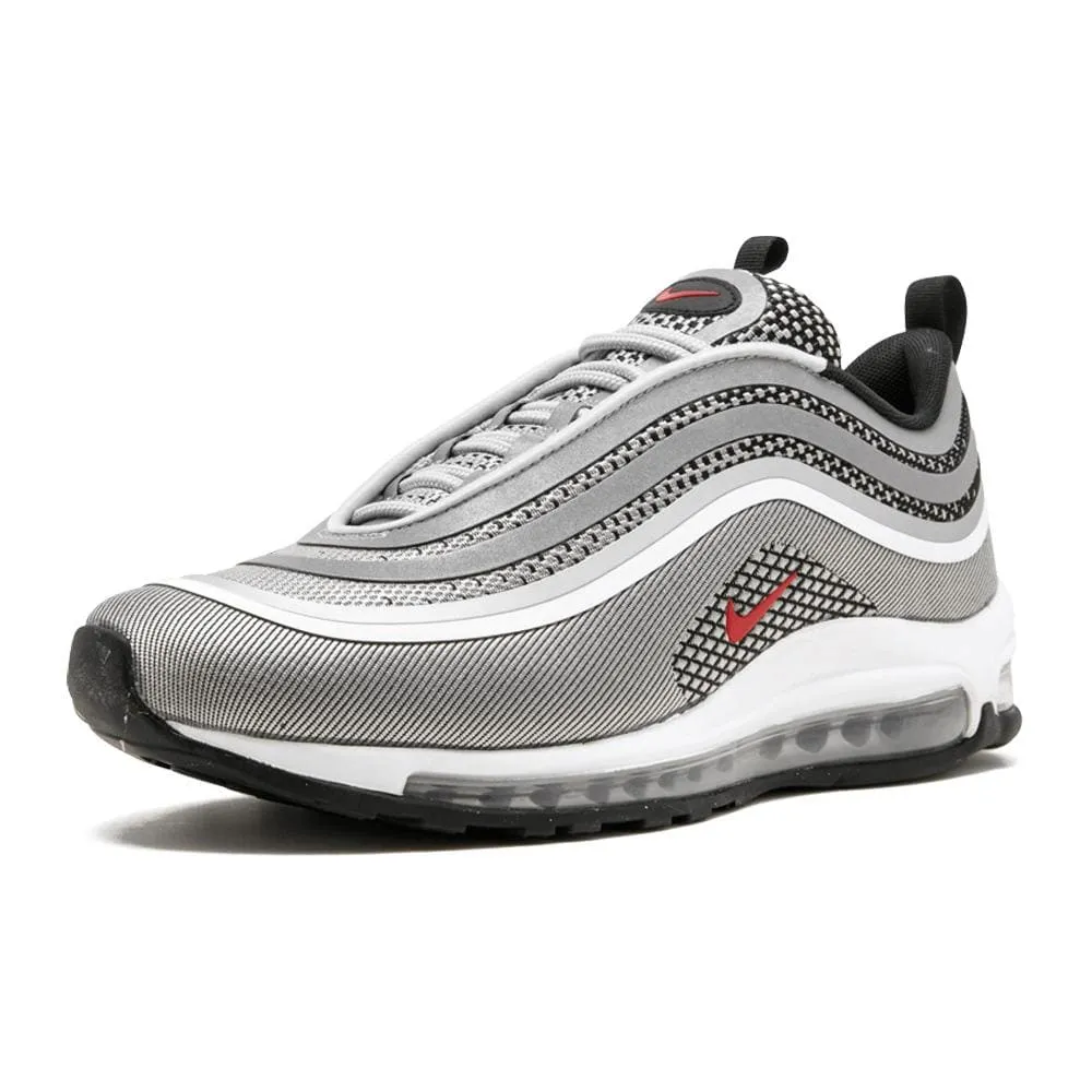 Nike Air Max 97 Ultra Metallic Silver-Varsity Red Nike Air Max cushioned sneakers
