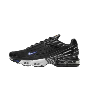 Nike Air Max Plus 3 Black Blue Metallic Silver Nike cushioned shoes for casual wear