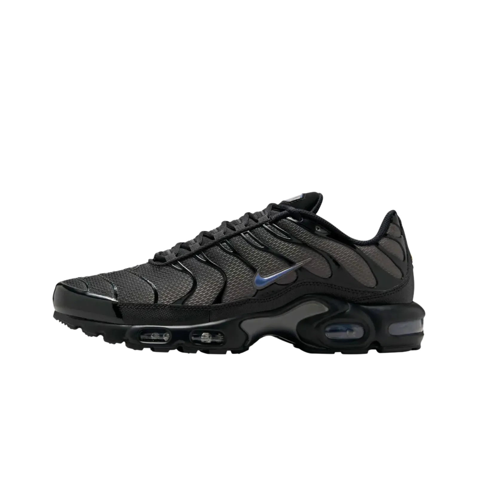 Nike Air Max Plus Black Diffused Blue Nike cushioned shoes for casual wear
