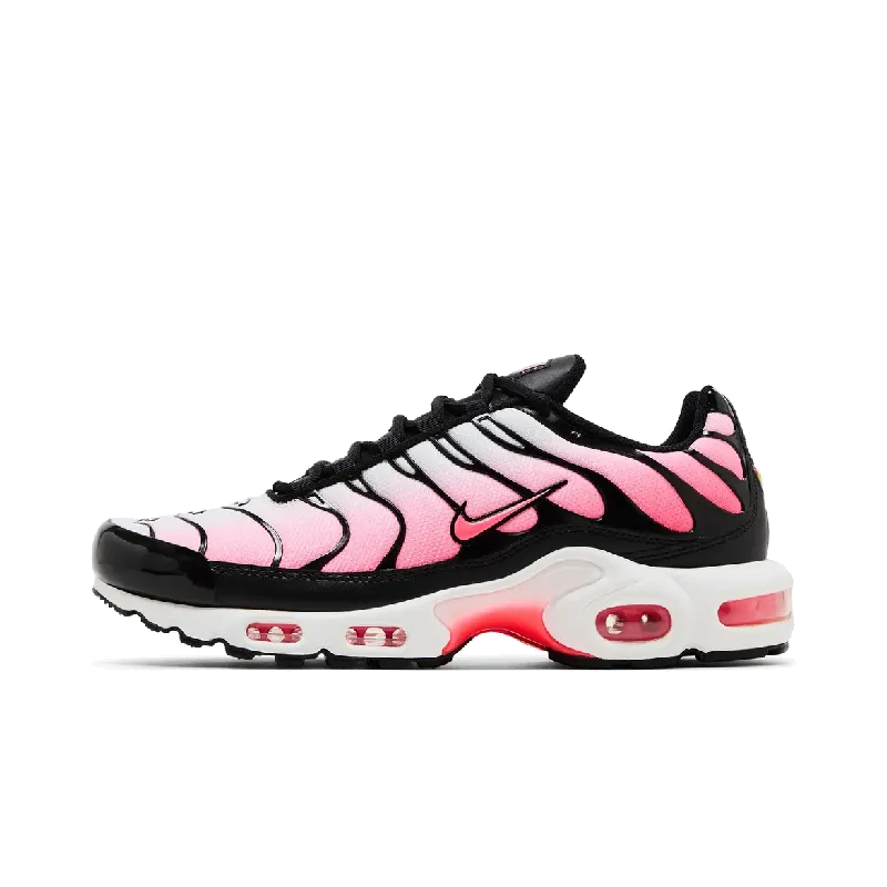 Nike Air Max Plus Black Hot Punch (Women's) Nike sporty look with timeless feel