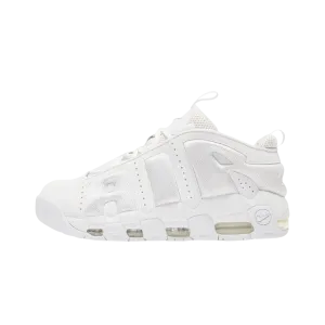 Nike Air More Uptempo Low Triple White Nike cushioned shoes for casual wear