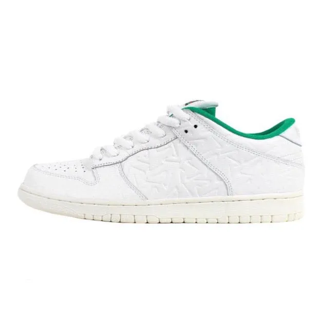 Nike Ben-G SB Dunk Low White Lucid Green Sail Nike Dunk sneakers with classic silhouette