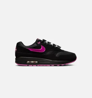 Nike Clothing Air Max 1 Premium Mens Lifestyle Shoe - Black/Playful Pink/Red