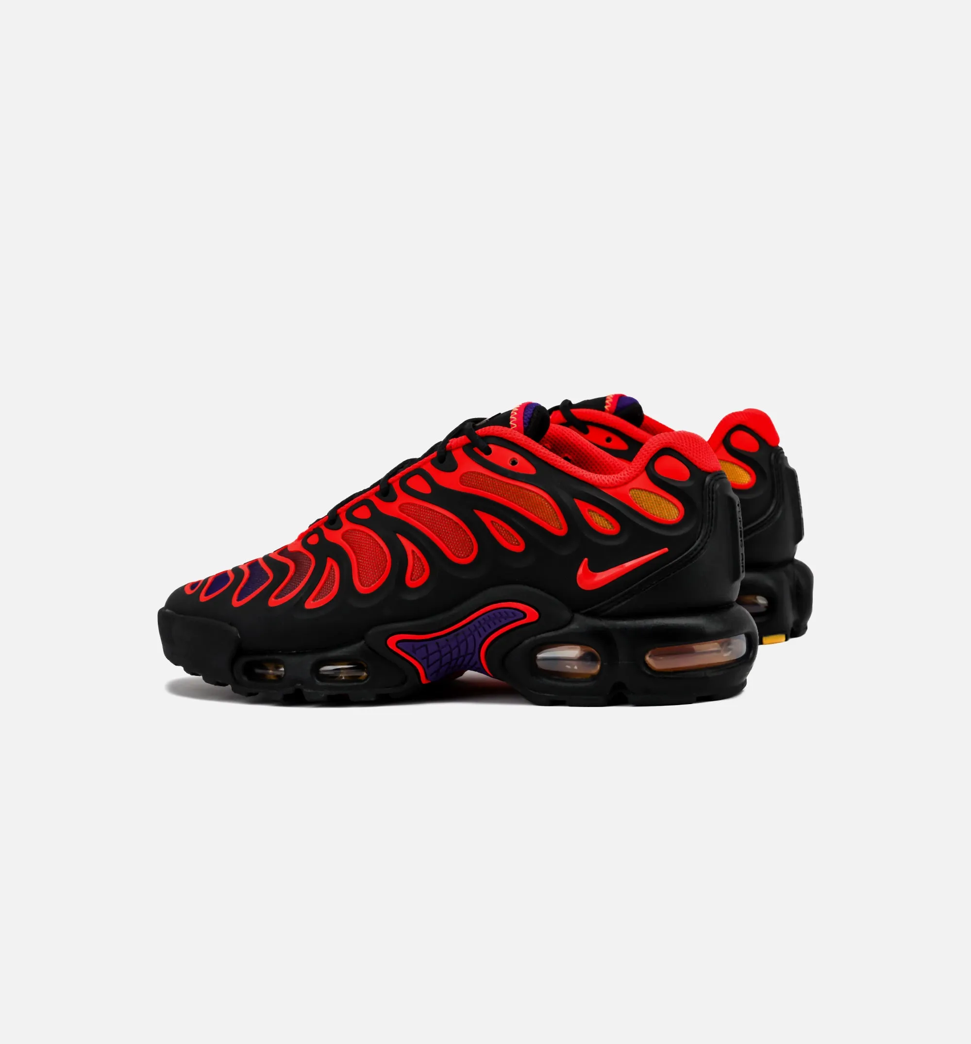 Nike Clothing Air Max Plus Drift Mens Lifestyle Shoe - Black/Field Purple/Laser Orange/Bright Crimson