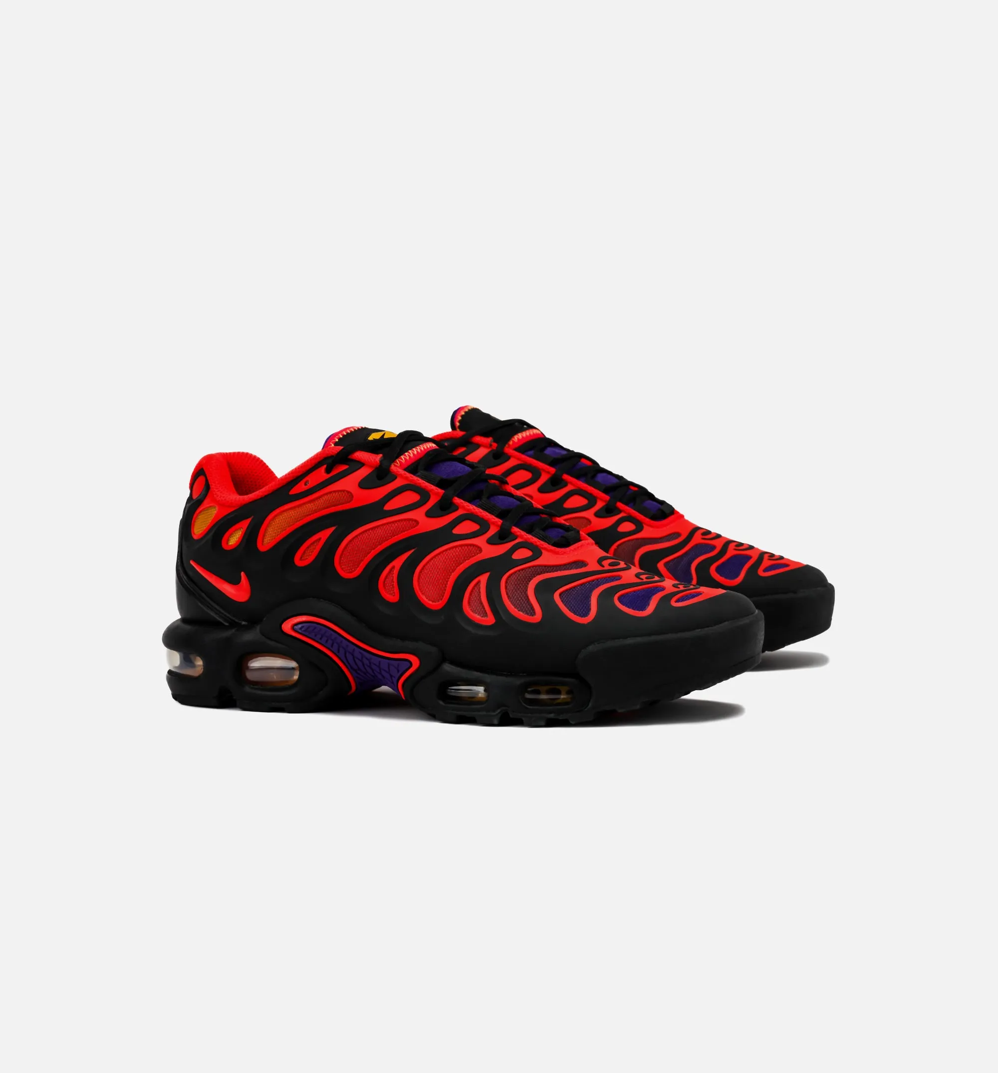 Nike Clothing Air Max Plus Drift Mens Lifestyle Shoe - Black/Field Purple/Laser Orange/Bright Crimson