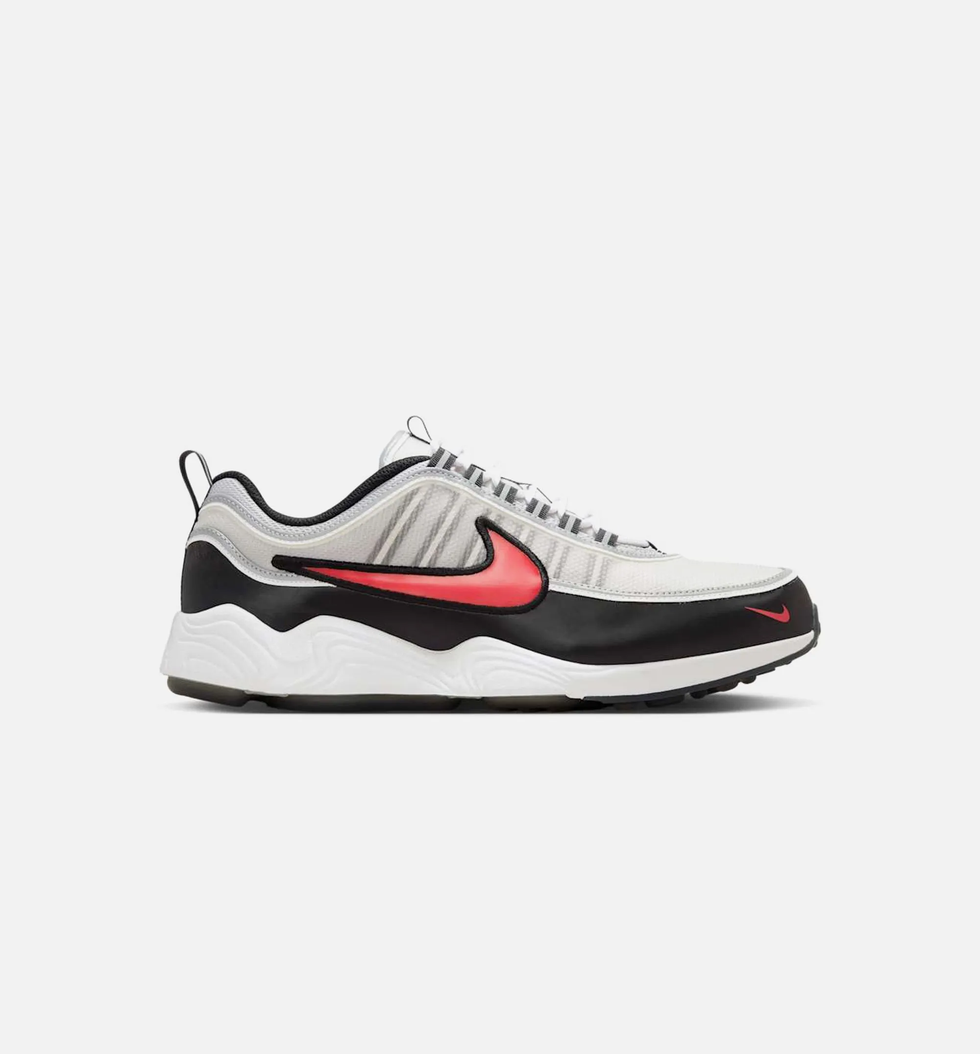 Nike Clothing Air Zoom Spiridon Mens Lifestyle Shoe - Metallic Silver/Sport Red/Black/White