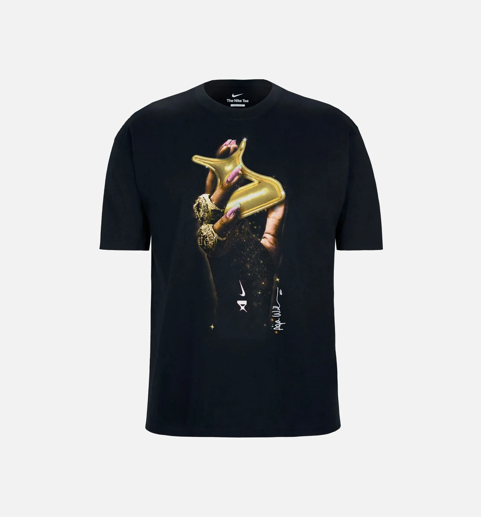 Nike Clothing A'ja Wilson Rings So Win Mens Short Sleeve Shirt - Black