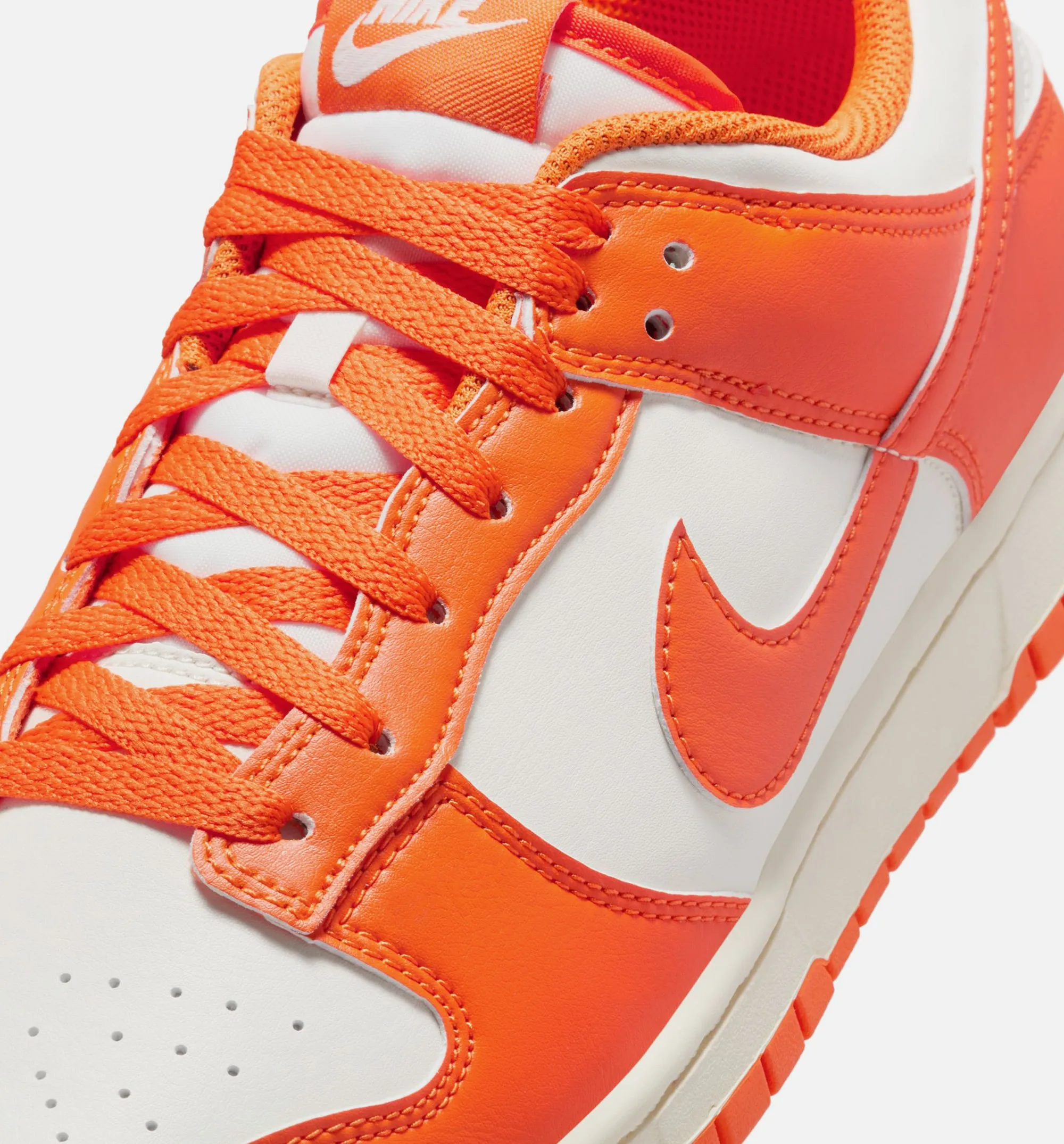 Nike Clothing Dunk Low Syracuse Mens Lifestyle Shoe - Pale Ivory/Safety Orange
