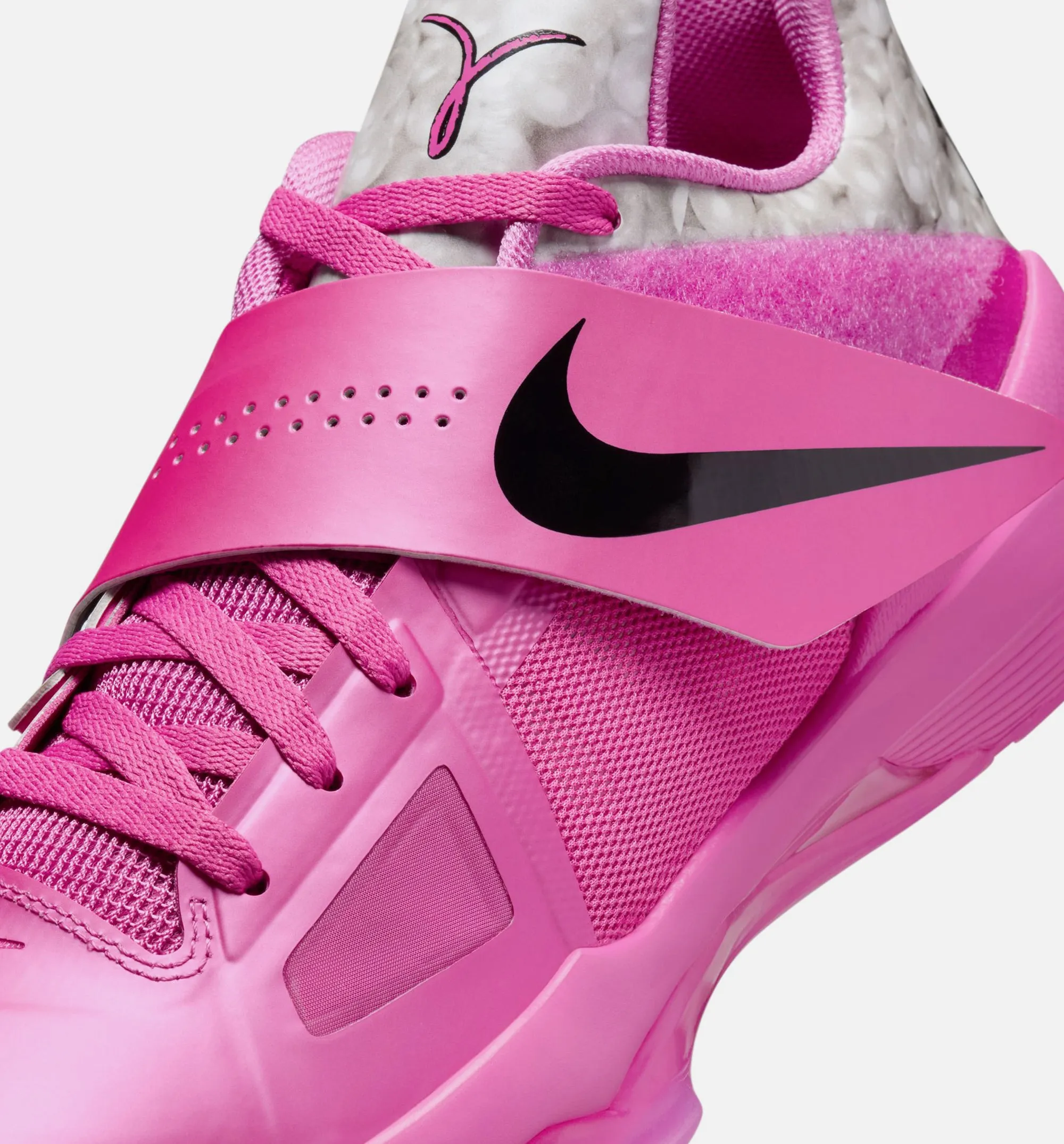 Nike Clothing KD IV Aunt Pearl Mens Lifestyle Shoe - Pinkfire 2/Black/Metallic Silver