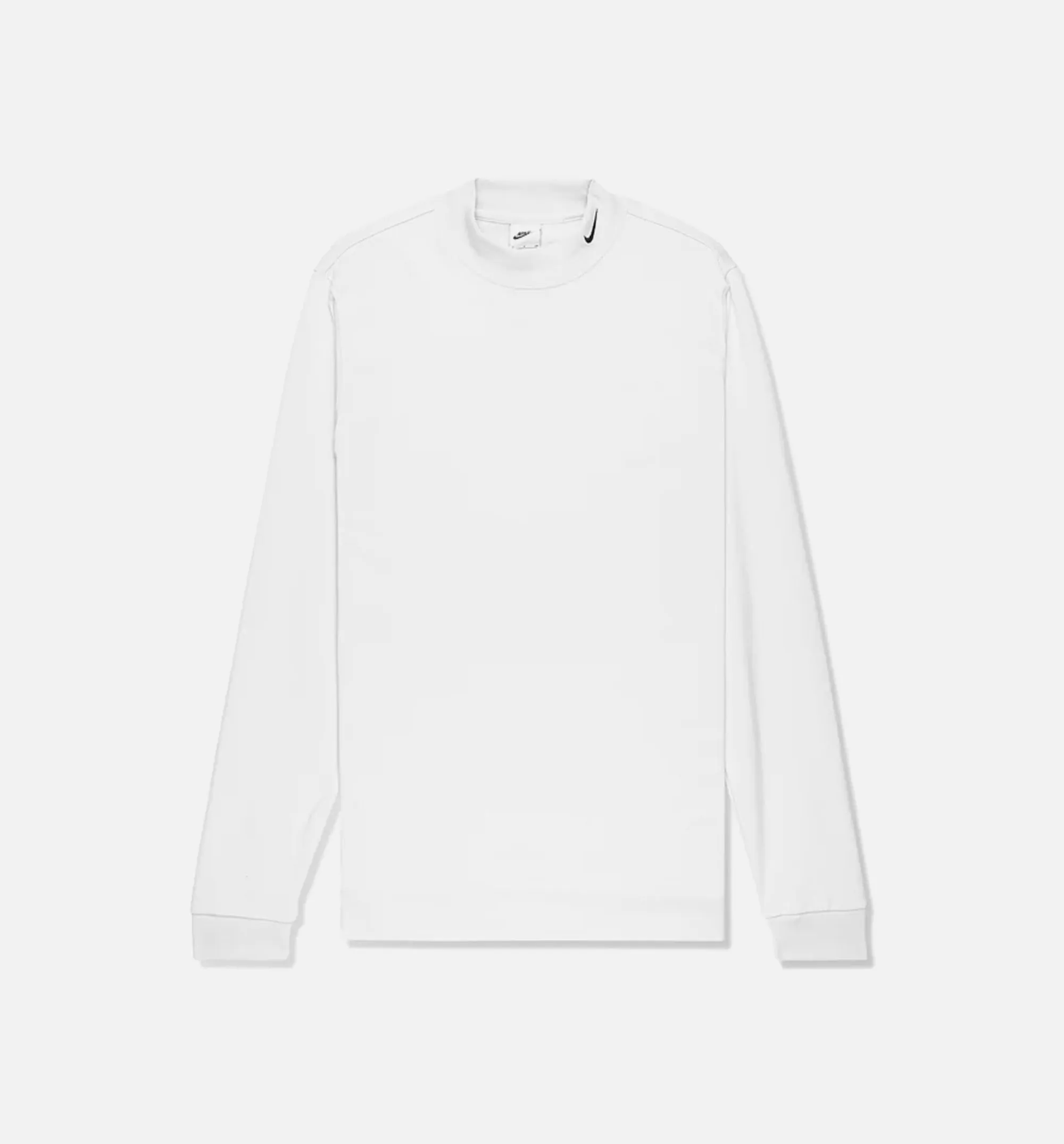 Nike Clothing Mock Neck Mens Long Sleeve Shirt - White